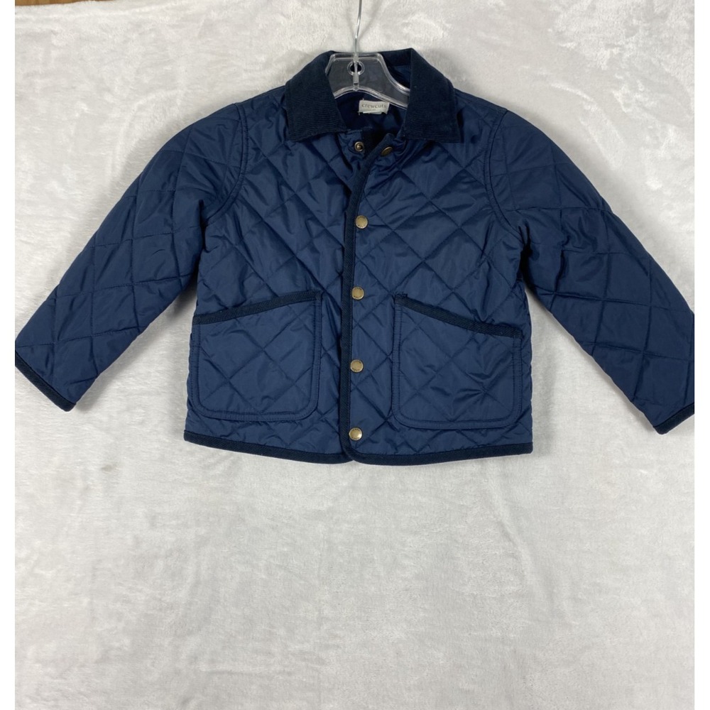J.Crew Crewcuts Jacket Toddler Sz 2-3T Blue Barn Coat Quilted Classic Preppy